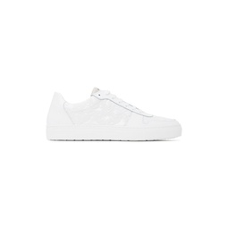 White Embossed Sneakers 231314M237010