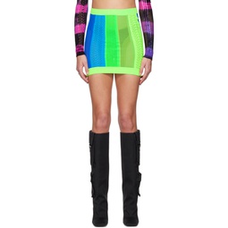 Multicolor Striped Miniskirt 231319F090002