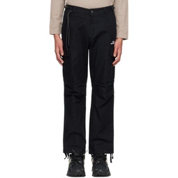 Black Embroidered Cargo Pants 231330M188000