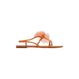 Orange Applique Sandals 231334F124008