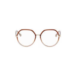 Brown Octagonal Glasses 231338F004005