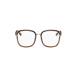 Black   Brown Square Glasses 231338F004006