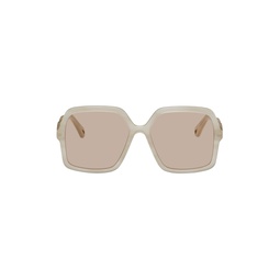 White Zelie Sunglasses 231338F005005