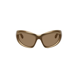 Gold Cat Eye Sunglasses 231342F005013