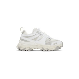 White 4 Layered Sneakers 231343M237002
