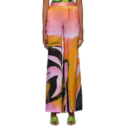Pink Wide Leg Trousers 231348F086002