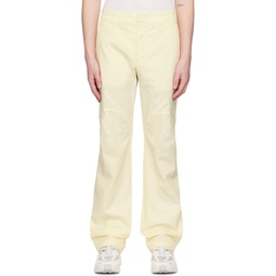 Yellow Darted Trousers 231351M191009