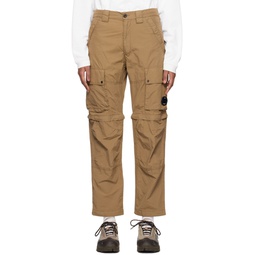 Brown Garment Dyed Cargo Pants 231357F087006