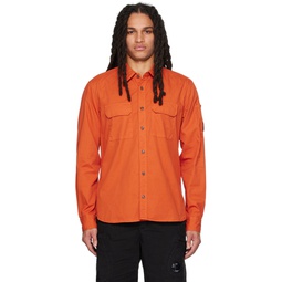 Orange Garment Dyed Shirt 231357M192002