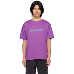 Purple Printed T Shirt 231361M213001