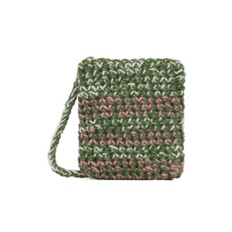 Pink   Green Crochet Pouch 231363F045000
