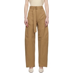 Brown Belted Trousers 231373F087019