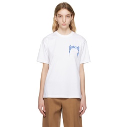 White Print T Shirt 231376F110017