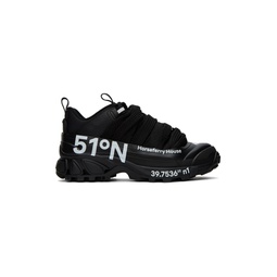 Black Coordinates Print Arthur Sneakers 231376M237005