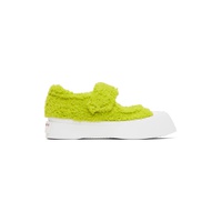 Green   White Merino Mary Jane Sneakers 231379F118012