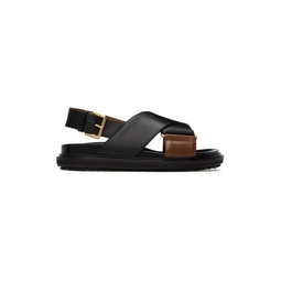 Black   Brown Fussbett Sandals 231379F124006