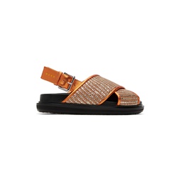 Orange Fussbett Sandals 231379F124033
