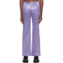 Purple Flared Trousers 231379M191027