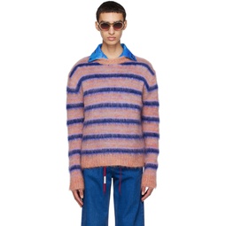 Pink Striped Sweater 231379M201002