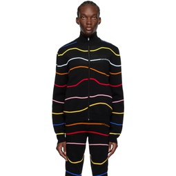 Black Striped Sweater 231379M202008