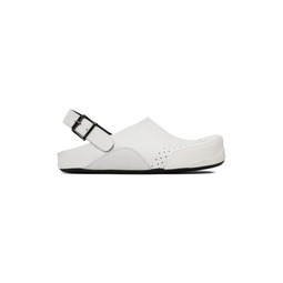 White Fussbett Sabot Sandals 231379M234004