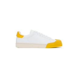 White   Yellow Dada Bumper Sneakers 231379M237006