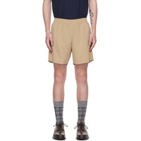 Khaki Elasticized Waistband Shorts 231381M193030