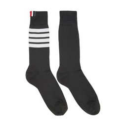 Gray 4 Bar Socks 231381M220001