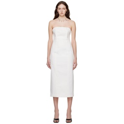 White Daniela Midi Dress 231386F054025