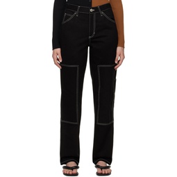Black Relaxed Fit Jeans 231386F087001
