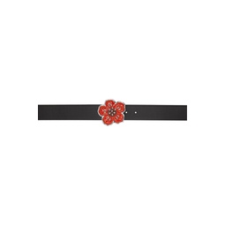 Black  Paris Boke Flower Reversible Belt 231387F001001