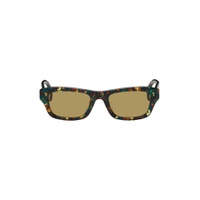 Tortoiseshell Rectangular Sunglasses 231387M134007