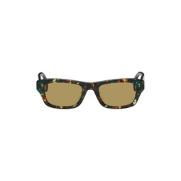 Tortoiseshell Rectangular Sunglasses 231387M134007