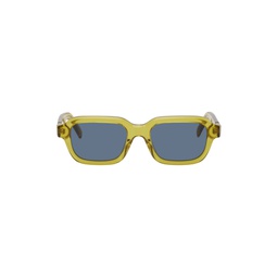 Yellow Rectangular Sunglasses 231387M134019