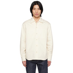 Off White Embroidered Shirt 231389M180002