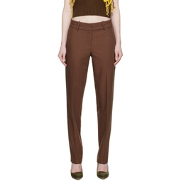 Brown Partner Trousers 231401F087001