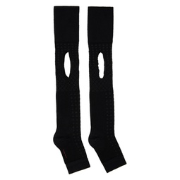 Black Open Toe Socks 231405F076007