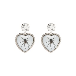 SSENSE Exclusive Silver Spider Bff Earrings 231413F022026