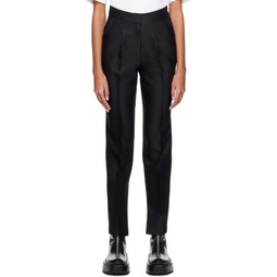 Black Creased Trousers 231428F087008