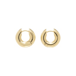 Gold Round Volume Earrings 231439F022026