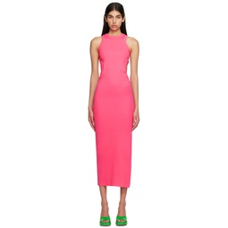 Pink Cutout Midi Dress 231443F054001