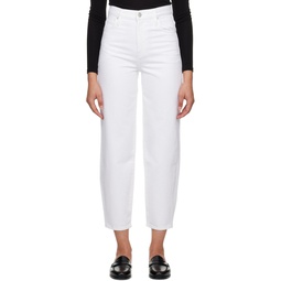 White Tapered Jeans 231455F069083