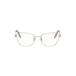 Gold Cat Eye Glasses 231461F004001