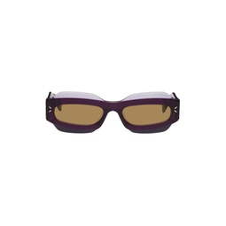Purple Rectangular Sunglasses 231461F005005