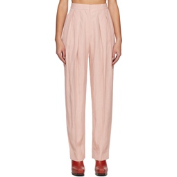 Pink Pleated Trousers 231471F087004