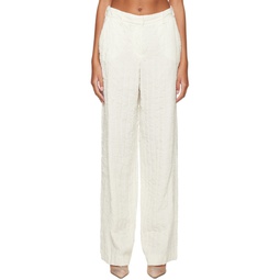 White Crinkled Trousers 231475F087000