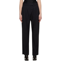 Black Tailored Trousers 231475F087007