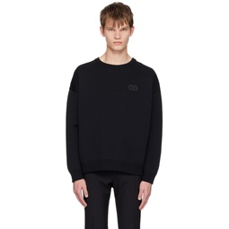 Black VLogo Sweatshirt 231476M204004