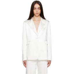 White Tailored Blazer 231477F057002