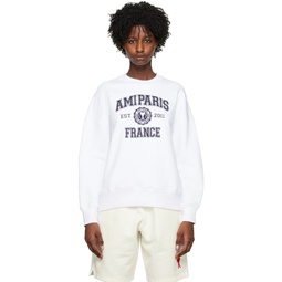 White Ami Paris France Sweatshirt 231482F098017